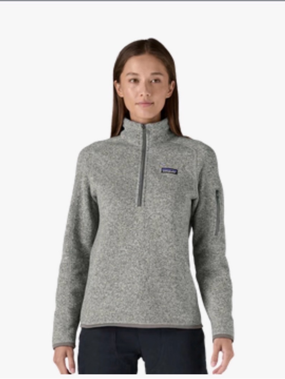 Patagonia Women’s Heather Gray 1/4 Zip Sweater